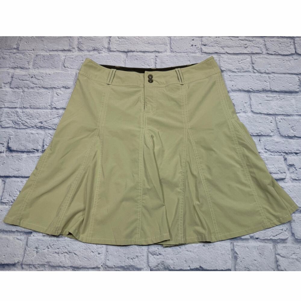 Athleta Whatever Skort Beige Tan Skirt + Skort Active A-line Stretch Sz 10 A765